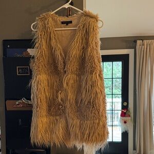 Hot & Delicious Tan Faux Fur Vest